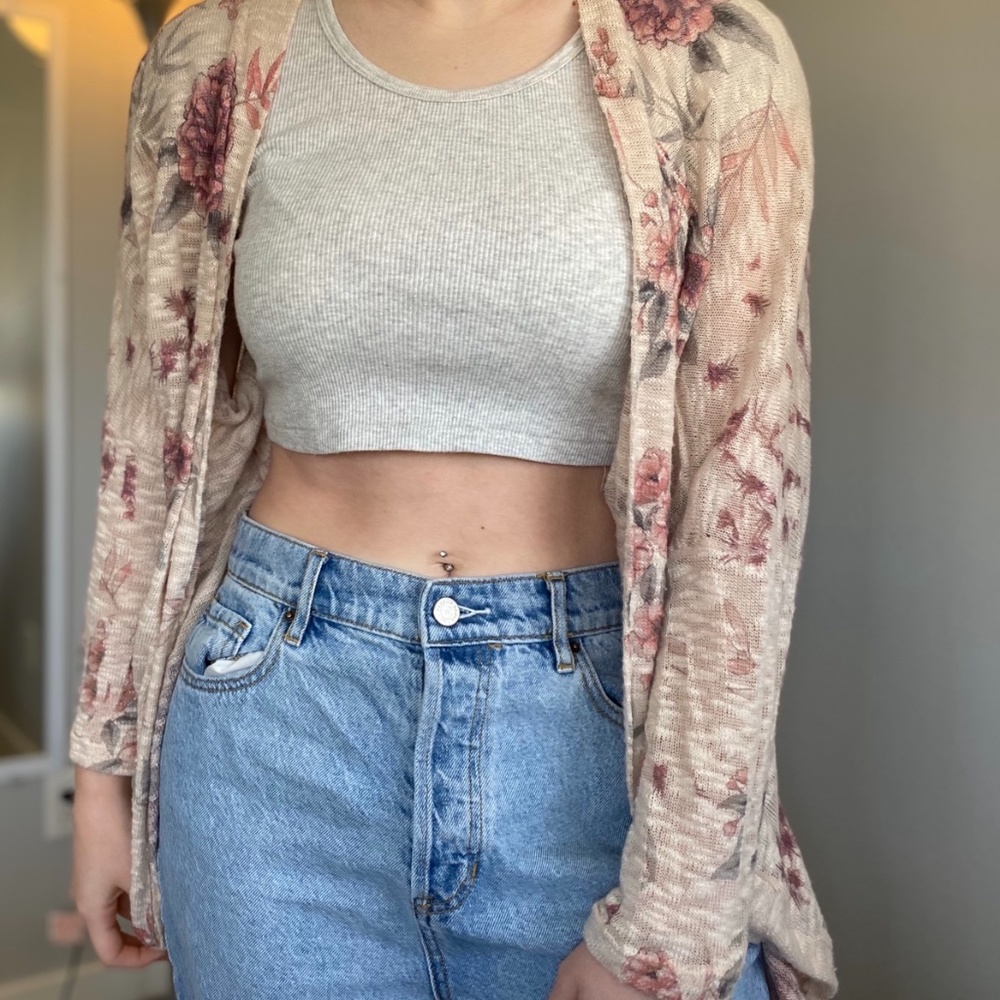 Vintage floral cardigan, size small